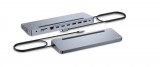 I-TEC USB-C Metal Ergonomic 3x4K Display Docking Station+Power Delivery 100W Grey C31FLAT2PDPRO