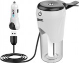 iBox ICCH-01 2xUSB Fekete-Fehér autós mobiltelefon töltő és párásító