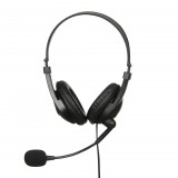 iBox W1MV fekete mikrofonos fejhallgató