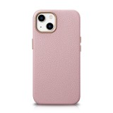 iCarer Litchi prémium bőr tok iPhone 14 mágneses bőr tok MagSafe rózsaszínnel (WMI14220709-PK)
