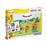 Ici pici cicák Double 2 az 1-ben 104db-os színezhető kétoldalas puzzle - Clementoni