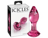 Icicles No. 79 - kúpos üveg anál plug (pink)