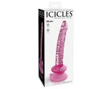 Icicles No. 86 - péniszes üveg dildó (pink)