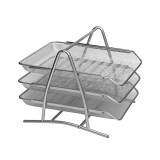 ICO: Fémhálós 3 emeletes irtatálca ezüst