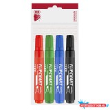 Ico Flipchart marker vízbázisú 1-4mm, vágott Artip 12XXL, 4 klf.szín