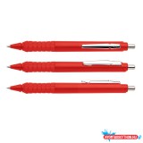 Ico Golyóstoll nyomógombos 0,8mm, mûanyag piros test Apollo K, írásszín piros