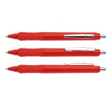 Ico Golyóstoll nyomógombos 0,8mm, mûanyag piros test Apollo K, írásszín piros