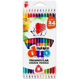 ICO kétvégű, 12 darabos, háromszögű színes ceruza