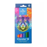 ICO: Koh-I-Noor 3134 Hatszögletű színes ceruza tigrises dobozban 12 darabos