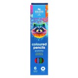 ICO: Koh-I-Noor 3551 Hatszögletű színes ceruza mosómedvés dobozban 6 darabos