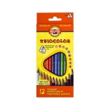ICO: Koh-I-Noor Tricolor háromszögletű színes ceruza szett 12db-os