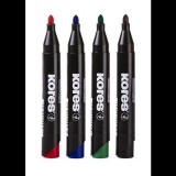 Ico KORES Alkoholos marker, 3-5 mm, kúpos, "K-Marker", 4 különböző szín (20943) (ko20943)