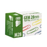 ICO: M28 Színes gemkapocs 28mm 100db-os