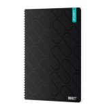 ICO: Student Prémium Black Spirál Füzet A/4 kockás 100 Lapos