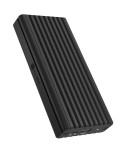 ICY BOX IB-1917M-C32a Külső SSD ház Fekete M.2