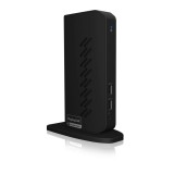 ICY BOX IB-DK2252AC Vezetékes USB 3.2 Gen 1 (3.1 Gen 1) Type-C Fekete