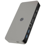 ICY BOX IB-DK2880-C41 Vezetékes USB4 Antracit, Fekete