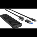 Icy box Raidsonic IcyBox IB-1808MCT-CU31 M.2 USB 3.2 Gen2 Külső SSD ház - Fekete (IB-1808MCT-CU31)