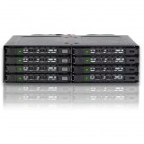 ICY DOCK Rugged Full Metal 8 Bay 2.5" SAS/SATA SSD&HDD (7mm) Mini-SAS Backplane Cagefor External 5.25" Bay (MB998IP-B)
