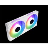 ID-COOLING Cooler 12cm - ICEFAN 240 ARGB SNOW (16.2-31.5dB, max 95.99 m3/h, 4pin csatlakozó,  PWM) (ICEFAN_240_ARGB_SNOW)