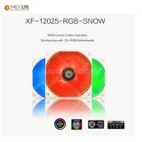 ID-COOLING Cooler 12cm - XF-12025-RGB-SNOW (18-35.2dB; max. 126.57 m3/h, 4pin csatlakozó, PWM) (XF-12025-RGB-SNOW)