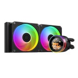 ID-Cooling CPU Water Cooler - Space SL240 V2 (25dB; max. 135,41 m3/h; 2x12cm, A-RGB LED, fekete)