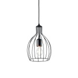 IDEAL LUX AMPOLLA-2 függesztett lámpa E27 foglalattal, max. 60W, 20,5 cm átmérő, fekete 148151