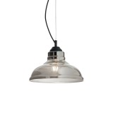 IDEAL LUX BISTRO' függesztett lámpa E27 foglalattal, max. 60W, 28 cm átmérő, füst üveg 112343