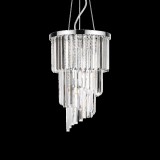 IDEAL LUX CARLTON 1 ágú függeszték, max. 8x40W, E14 foglalattal, króm, 117737