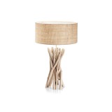 IDEAL LUX DRIFTWOOD asztali lámpa E27 foglalattal, max. 60W, 52 cm magas, fa 129570