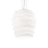IDEAL LUX KARMA függesztett lámpa E27 foglalattal, max. 60W, 38 cm átmérő, fehér 132365