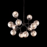 IDEAL LUX KEPLER több ágú függeszték, max. 12x40W, E27 foglalattal, fekete, 162201