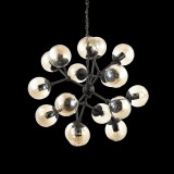 IDEAL LUX KEPLER több ágú függeszték, max. 18x40W, E27 foglalattal, fekete, 162478