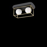 IDEAL LUX LINGOTTO fali/mennyezeti lámpa, max. 2x40W, E14 foglalattal, fekete, 198149