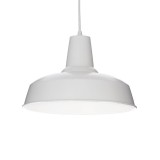 IDEAL LUX MOBY függesztett lámpa E27 foglalattal, max. 60W, 35 cm átmérő, fehér 102047
