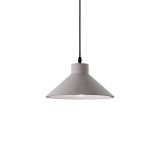 IDEAL LUX OIL-6 beton függesztett lámpa E27 foglalattal, max. 15W, 25 cm átmérő, szürke 129099