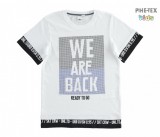 iDO fekete-fehér, nyomott mintás póló (K722/00-0113)