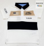 iDO fiú, fehér-sötétkék, rövid ujjú póló, hímzett felirattal (J233/00-0113)