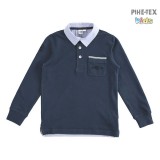 iDO fiú, sötétkék, hosszú ujjú, galléros felső (K736/00-3885)