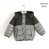 iDO fiú, szürke, levehető kapucnis, steppelt kabát (K595/00-6LE7)