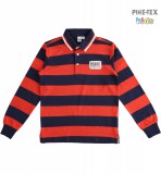 iDO piros-sötétkék, hosszú ujjú, galléros felső (J410/00-2256)