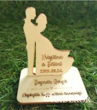 Ifjú pár köszönetajándék és ültetőkártya 2 az 1-ben