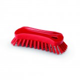 Igeax Srl. Igeax élelmiszeripari ergonómikus kézi kefe, piros, 0,75mm kemény sörtével