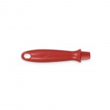 Igeax Srl. Igeax élelmiszeripari menetes nyél, rövid, piros, 15cm, lehúzóhoz, csőtisztító keféhez