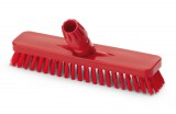 Igeax Srl. Igeax élelmiszeripari padlósúrolókefe 30cm széles piros, 0,5mm közepes sörtével