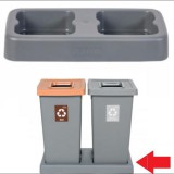 Igotrend, 826002 UH FIT BIN emelvény, 2 × 75 l - szürke (5907749928266)