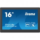 iiyama T1624MSC-B1 tartalomszolgáltató (signage) kijelző Interaktív síkképernyő 39,6 cm (15.6") LCD 450 cd/m² Full HD Fekete Érintőképernyő 24/7 (T1624MSC-B1)