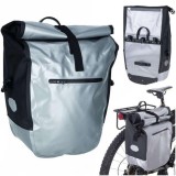 Ikonka 23 l-es prémium, vízálló kerékpáros oldaltáska – 57x33 cm, fekete, Rallex