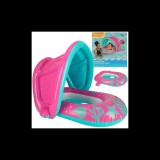 Ikonka BESTWAY felfújható biztonsági gyerek csónak úszókör, előtetővel 34091 rózsaszín