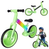 Ikonka Trike Fix Glow LED neon zöld futóbicikli, 20 fénymód, 30 kg teherbírás